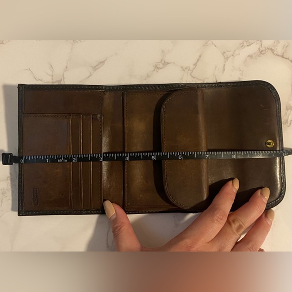 COACH VINTAGE SONOMA BROWN PEBBLE LEATHER COMPACT CLUTCH - Picture 10 of 10